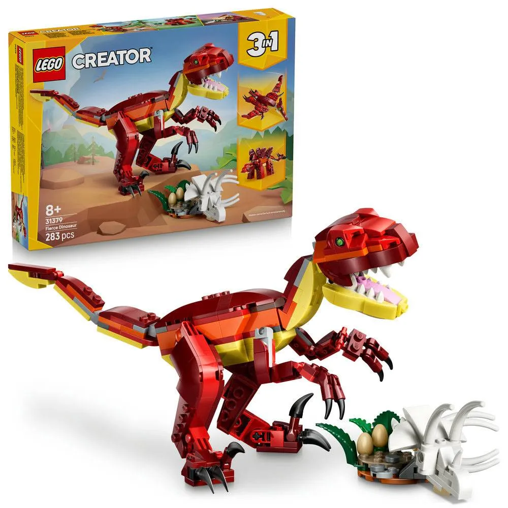 LEGO Creator 3-in-1: Dinossauro Feroz | Idades 8+ | 283 Peças | Item 31379