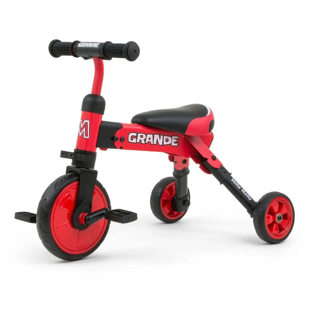 Triciclo Milly Mally Ride On - Bike 2 em 1 Vermelho