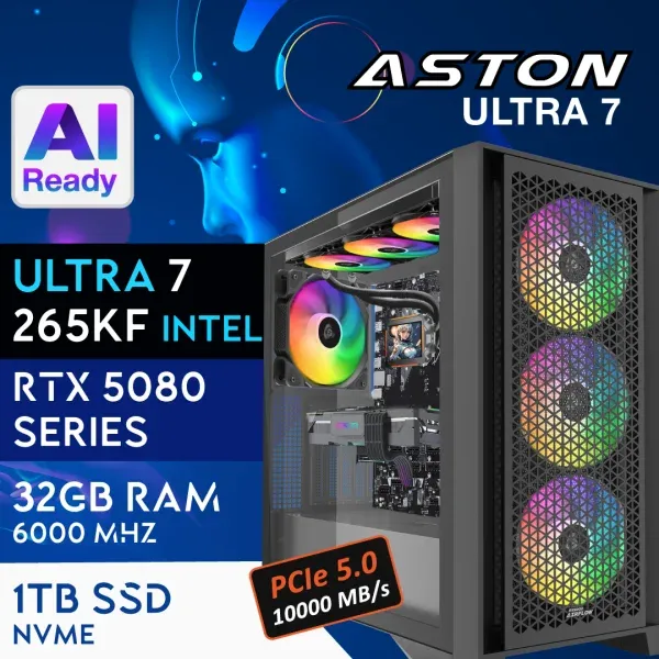 PC Gaming ASTON-58U7V1 - U7 265KF | RTX5080 16GB | 32GB | M.2 1TB