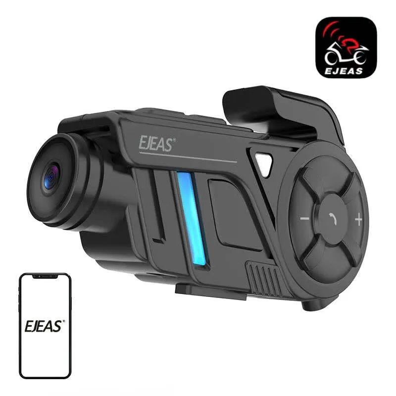 Intercomunicador K1 p/ Capacete Motociclo c/ Câmara (Preto) - EJEAS
