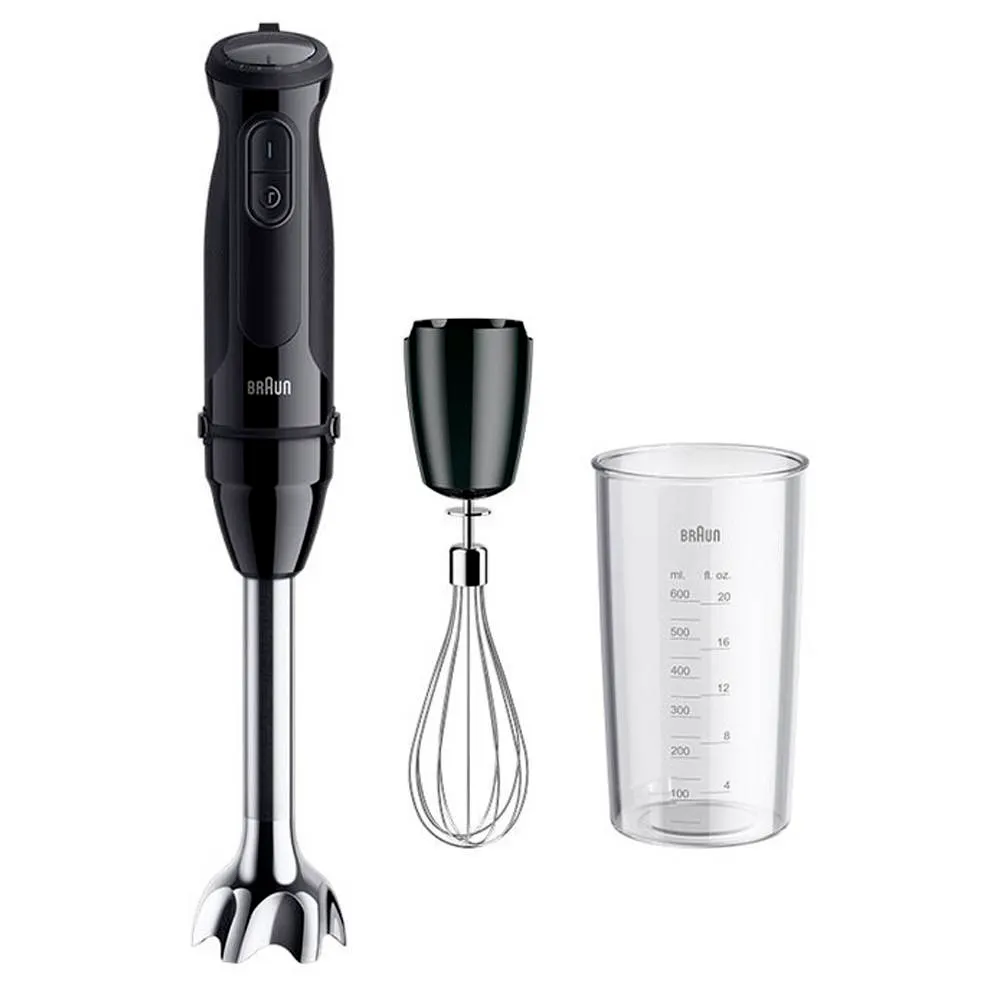 Varinha Mágica Braun MQ50051M 1000W 350ml Preta + Copo Medidor + Batedor de Claras