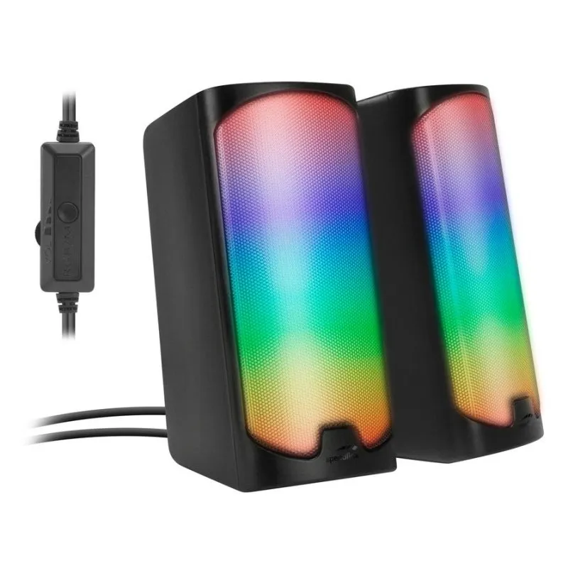 Altavoces Speedlink 2.0 sem fios e com fios 6W com RGB e Bluetooth