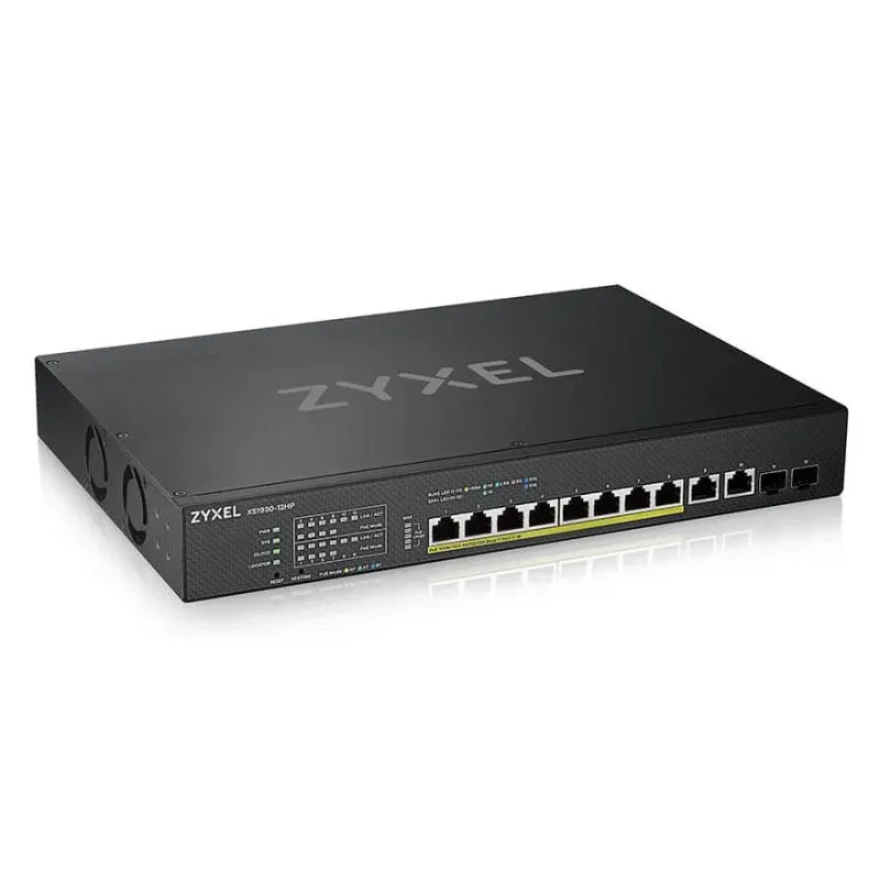 Zyxel XS1930-12HP-ZZ0101F Switch Gerido L3 Gigabit 10G com 10 Portas + 2 SFP+ PoE