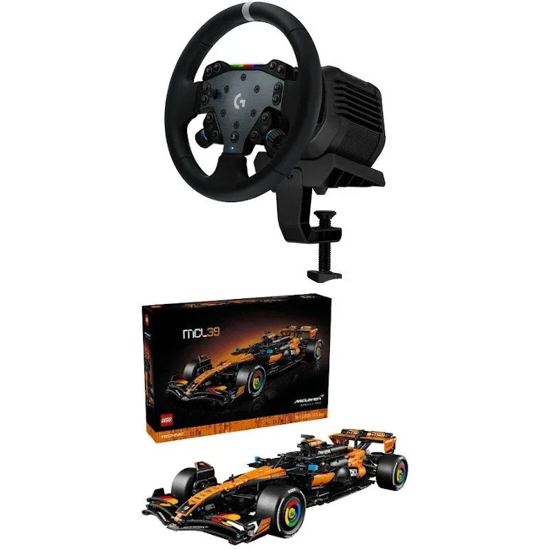 Volante de simulación Logitech G RS50 System 8 N·m PC/PS5/PS4 cuero + LEGO Technic McLaren MCL39 F1