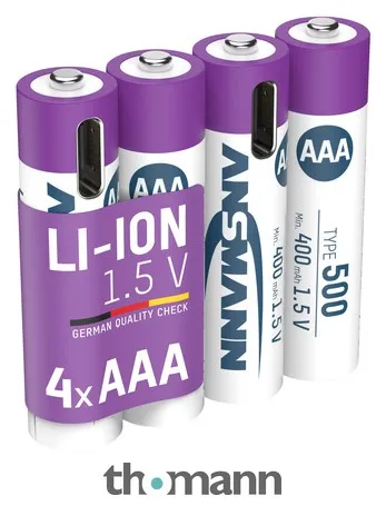 Ansmann AAA 1,5V Li-Ion Akku USB-C