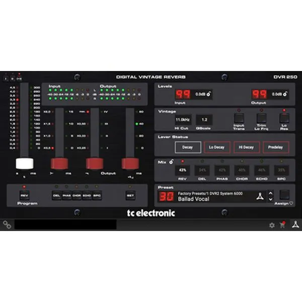 tc electronic DVR 250 Digital Vintage Reverb