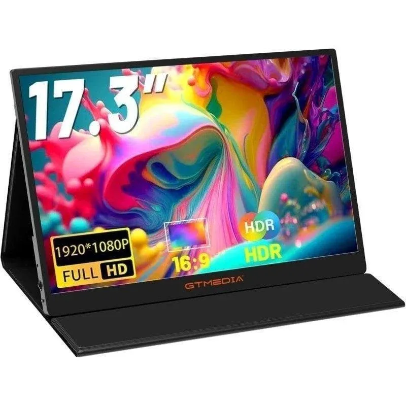 Monitor GTmedia 17.3" FullHD 60Hz IPS FreeSync Portátil VESA 178º