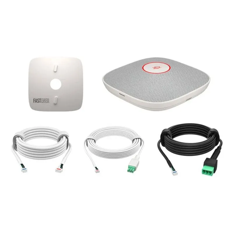 Microfone Poly Studio A2 com fio omnidirecional montagem em mesa branco