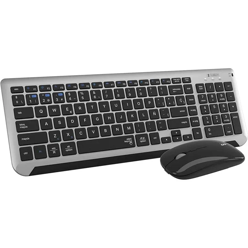 Subblim Prestige Combo Multi-Dispositivo Teclado Sem Fios Rato Cinzento/Preto