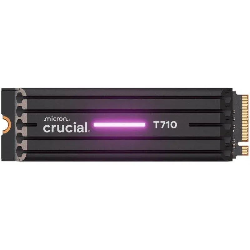Disco Rígido Crucial T710 SSD 2TB M.2 NVMe PCIe 5.0 14500 MB/s com Dissipador Térmico