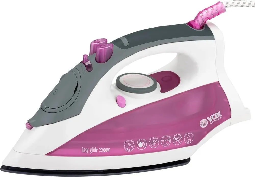 Ferro a Vapor VOX DBL7003 (Jato vapor: g/min - Base: Cerâmica Iónica)