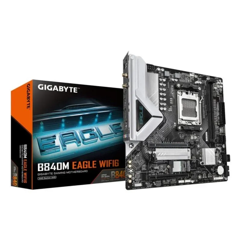 Gigabyte B840M EAGLE WIFI6 Motherboard Micro-ATX AM5 DDR5 M.2 Wi-Fi 6 2.5GbE