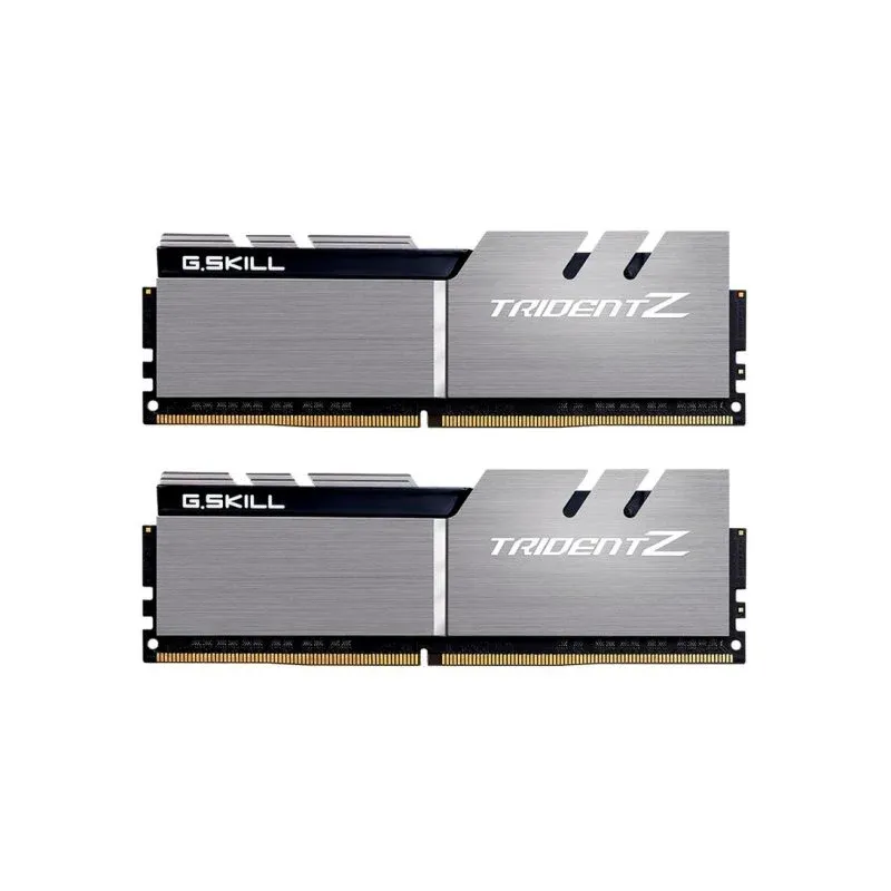 Memória RAM G.Skill F4-3200C16D-32GTZSK 32GB 2x16GB DDR4 3200MHz CL16 Heatsink Preto Ouro Prateado