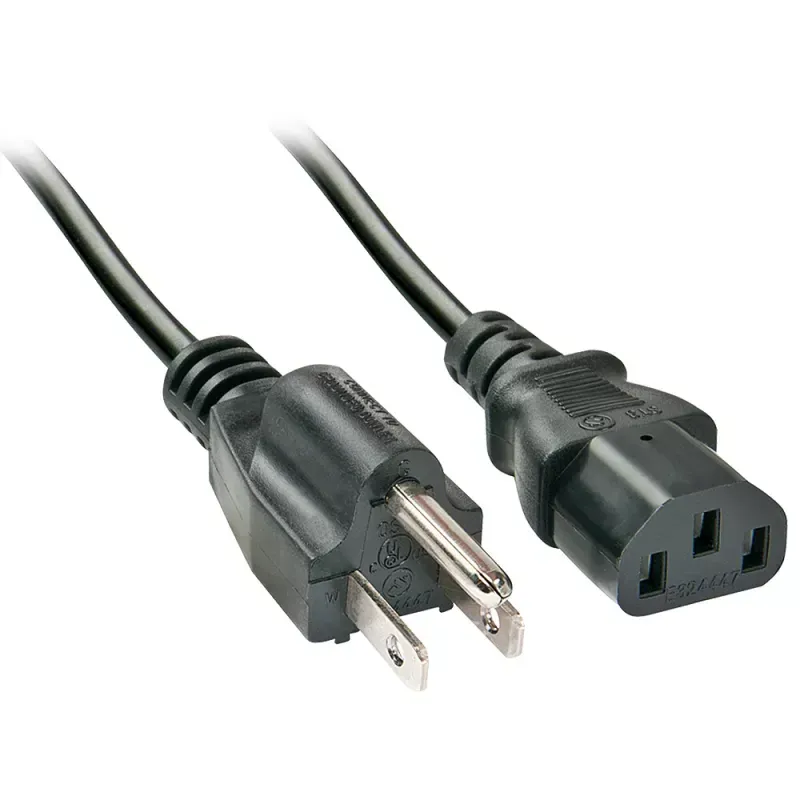 2M US 3 PIN TO C13 MAINS CABLE LOW