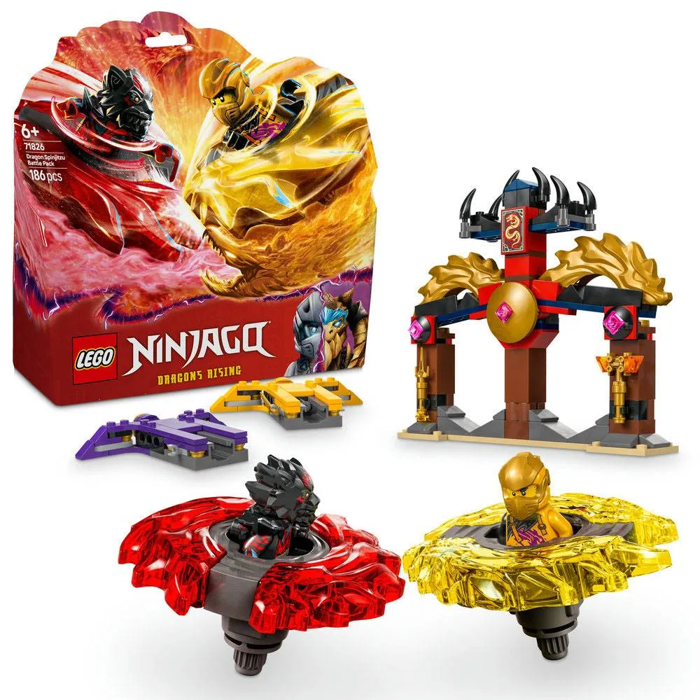 LEGO NINJAGO: Pack de Batalha Spinjitzu do Dragão | Idades 6+ | 186 Peças | Item 71826