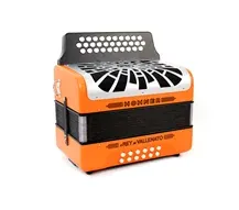 Hohner El Rey Del Vallenato ADG (Lá-Ré-Sol) Laranja/Cromado