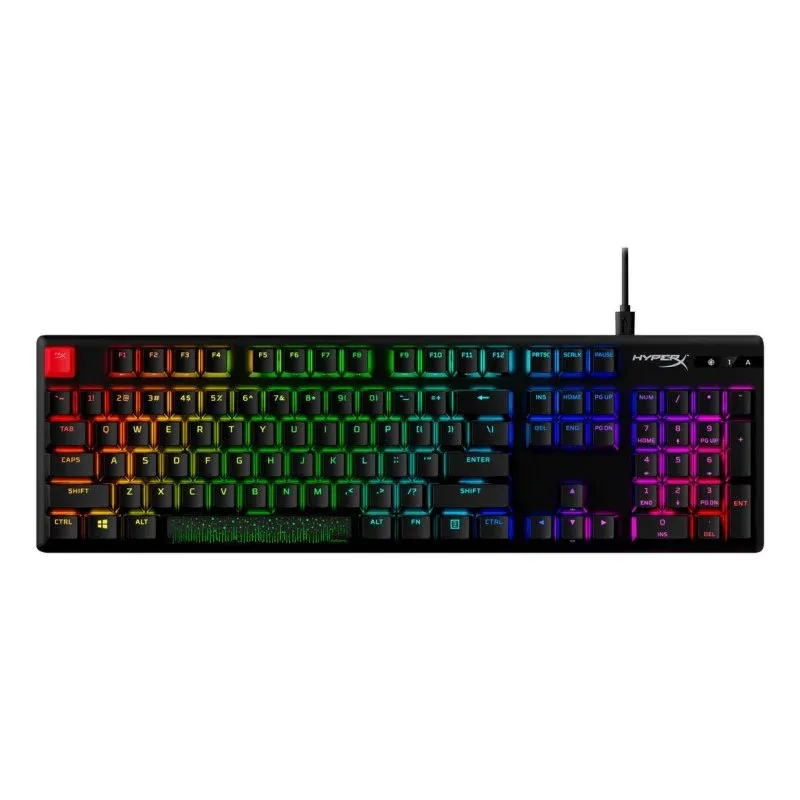 Teclado HyperX Alloy Origins PBT compacto com teclas PBT e iluminação RGB