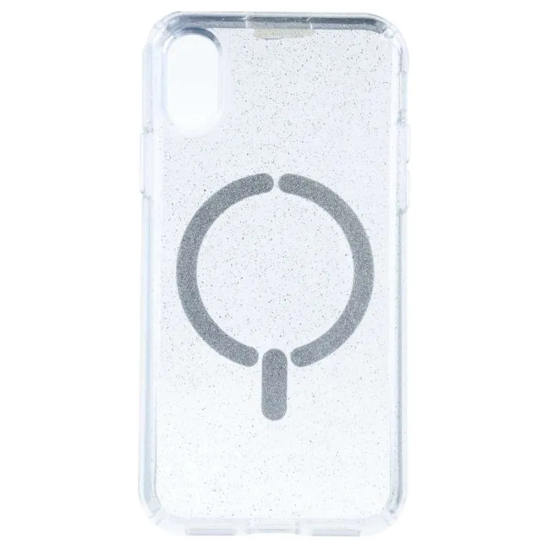 Funda para móvel Purpurina Compatível MagSafe Antichoque Brilhante para iPhone X