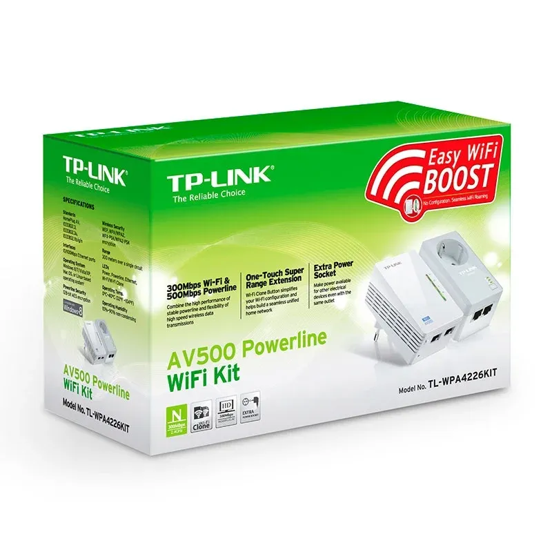 Powerline TP-Link Wireless AV500 TL-WPA4226 KIT (Pack2)