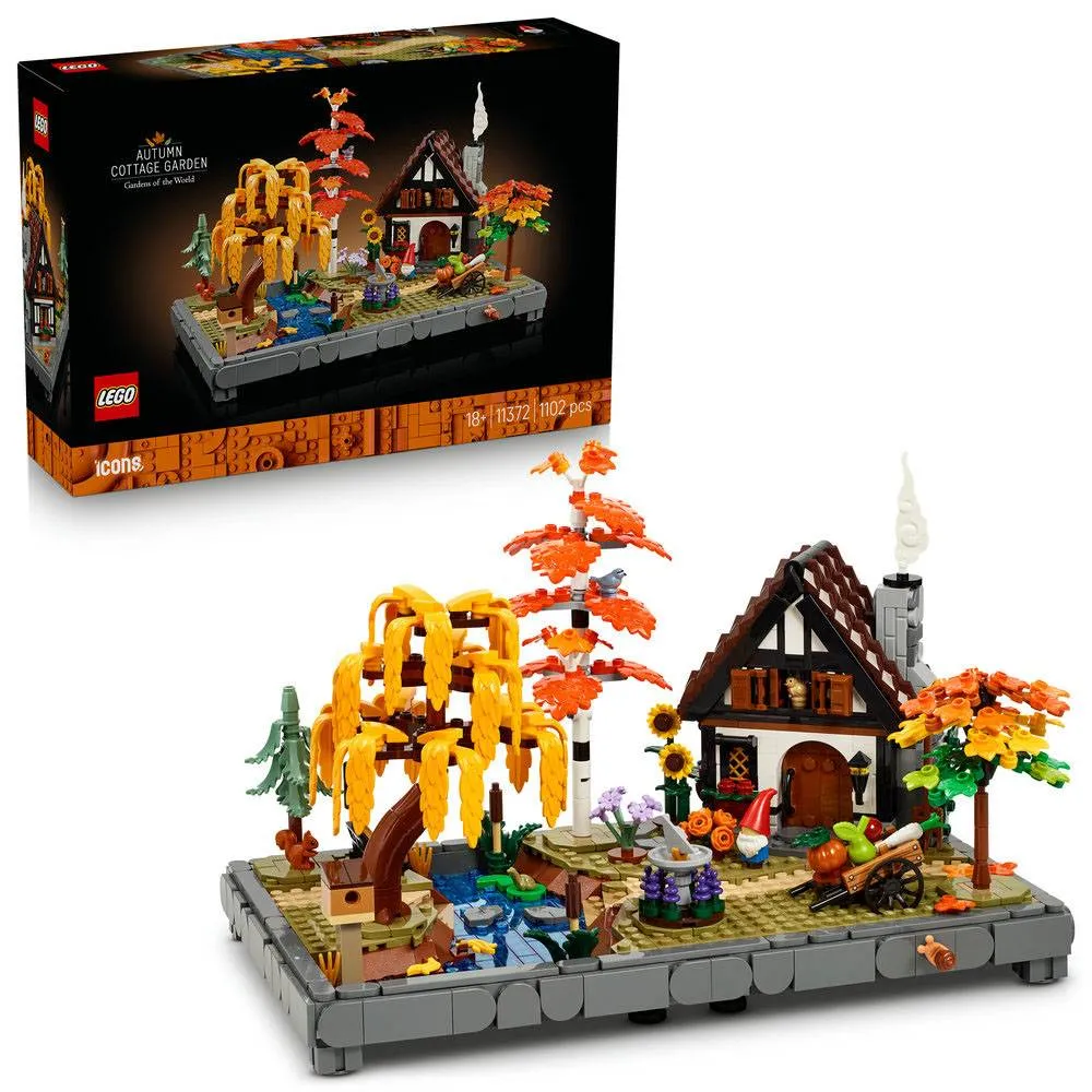 LEGO Icons: Jardim da Casa de Campo Outonal | Idades 18+ | 1102 Peças | Item 11372