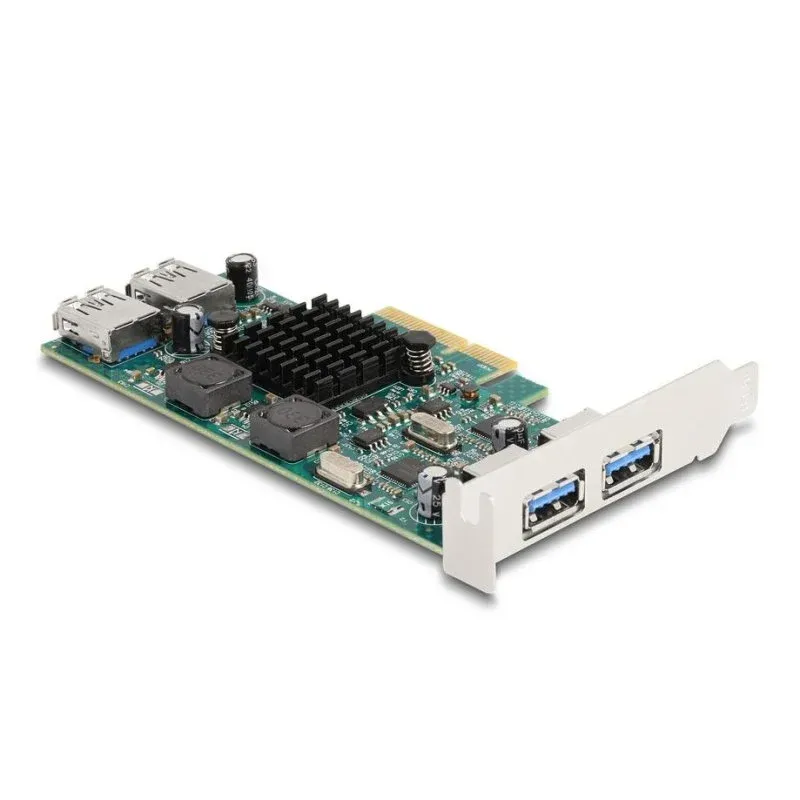Placa de Rede Delock 90282 PCI Express x4 USB 3.2 Gen 1 5 Gbps Full/Low Profile