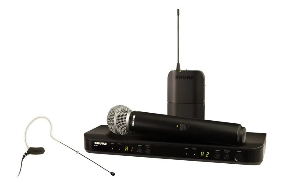 Microfone sem fios mão/headset Shure BLX1288/MX53