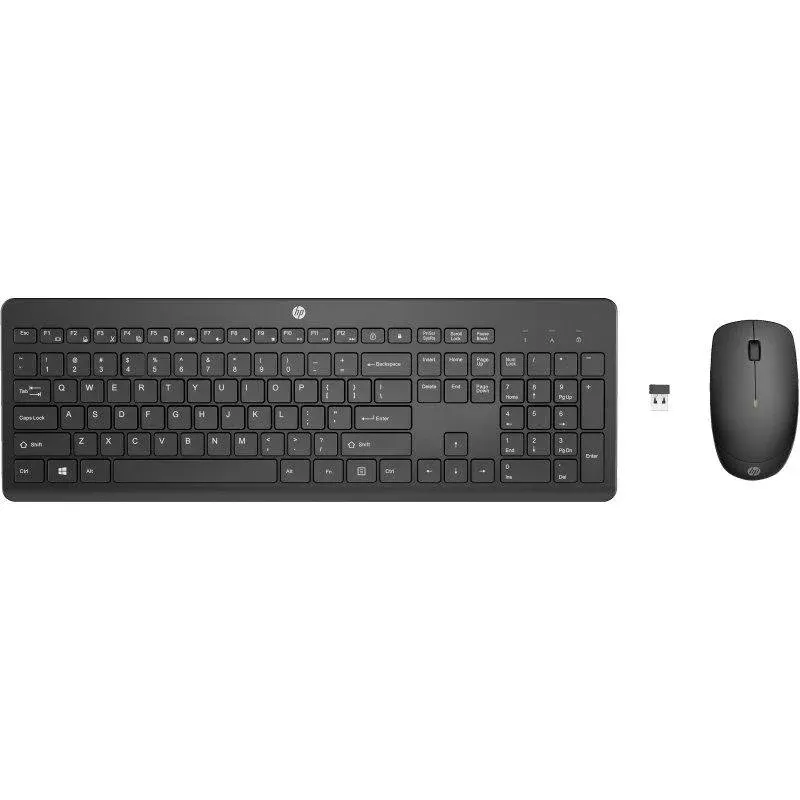 Teclado HP 235 membrana completo com rato ótico sem fios preto