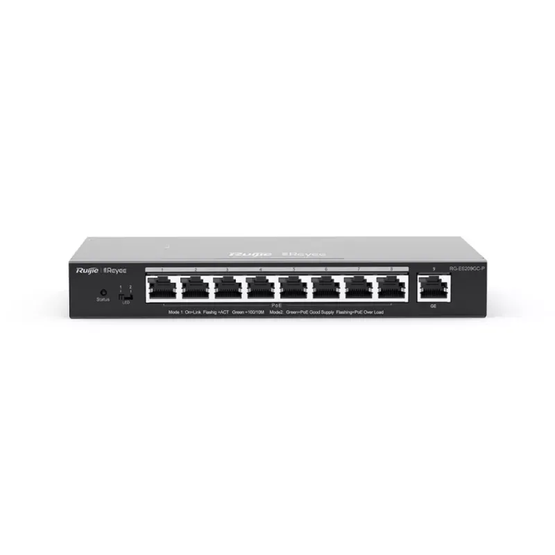 Switch Ruijie RG-ES209GC-P 9 Portas 10/100/1000 Mbps PoE