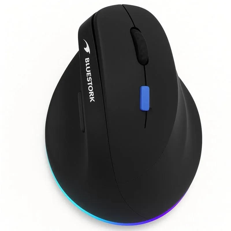 Ratón Bluestork Ergo Lumi Pro Bluetooth RF 4800 DPI Preto RGB Vertical