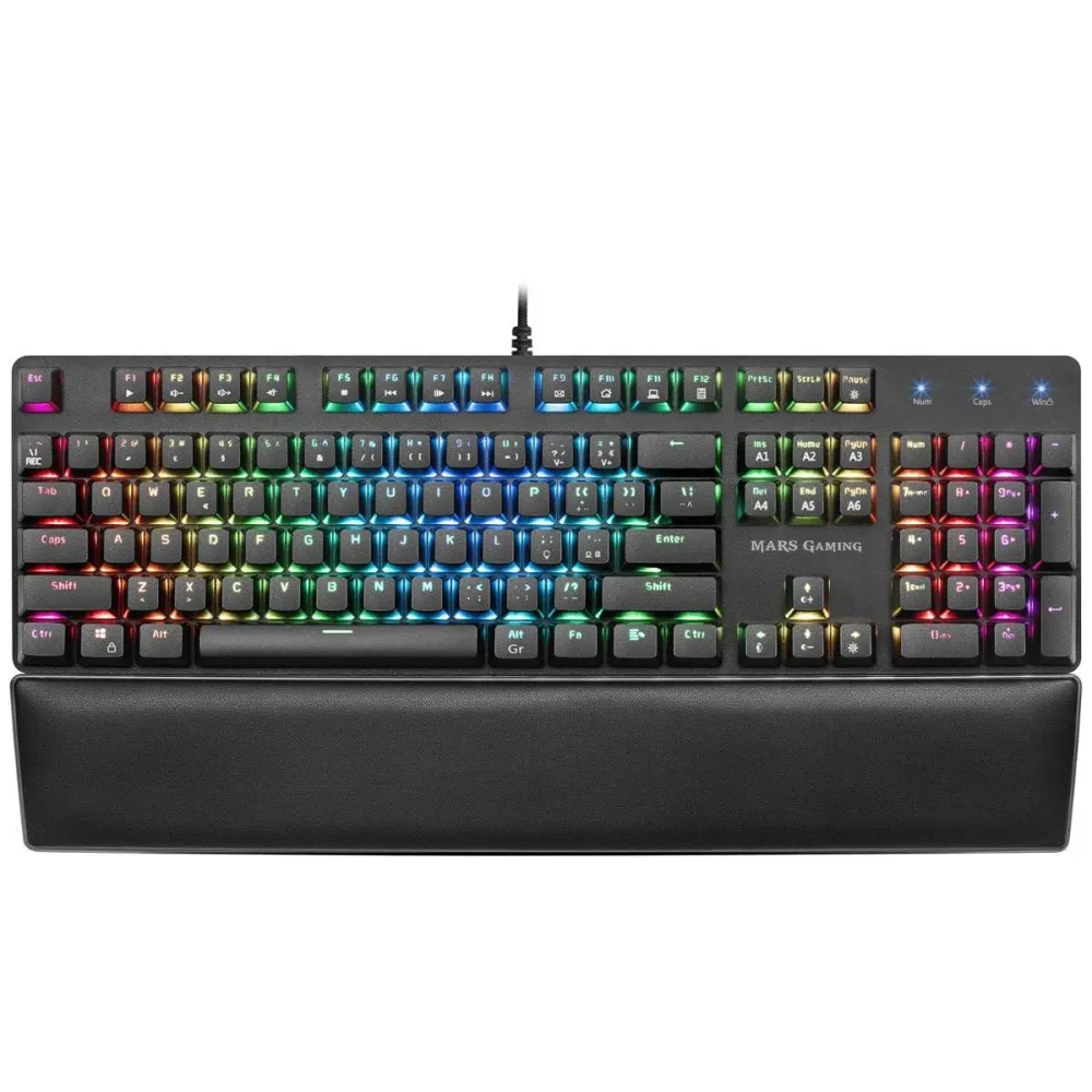 Teclado Mecânico Mars Gaming MK5 RGB Outemu SQ Blue PT