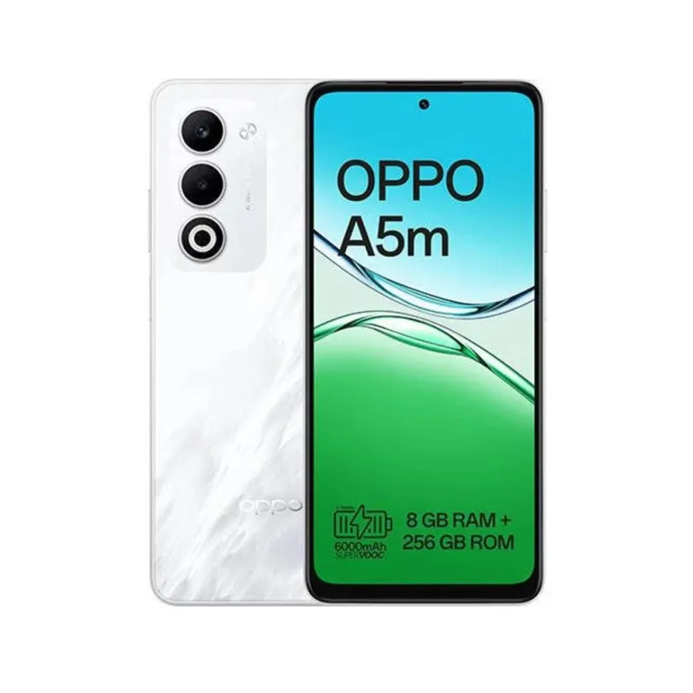 OPPO A5m 4G 256GB/8GB Dual SIM Branco Névoa