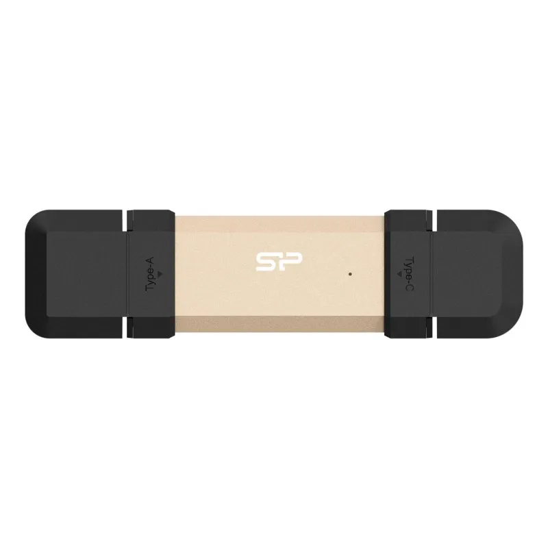 Disco Rígido Silicon Power DS72 SSD Externo 500GB USB 3.2 Gen2 Tipo-A/C com Encriptação 256-bit AES