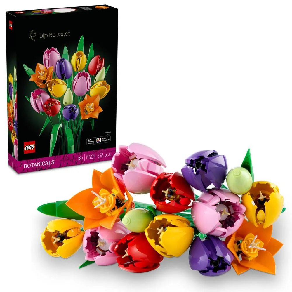 LEGO Botanicals: Buquê de Tulipas | Idades 18+ | 576 Peças | Item 11501