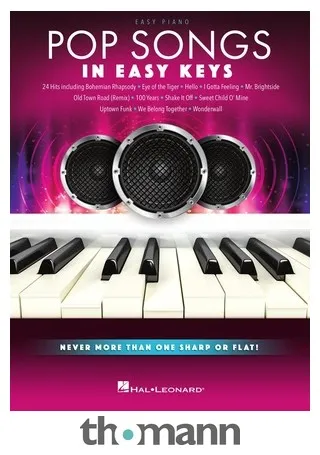 Hal Leonard Pop Songs In Easy Keys Piano