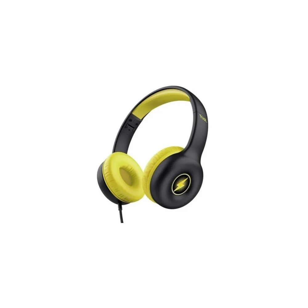 Auriculares infantis trust nouna kids Preto/Amarelo