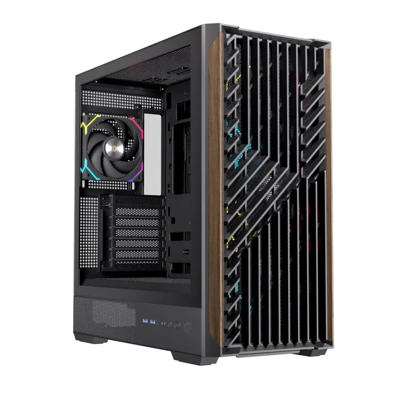 Caixa de Computador Einarex Pulse P800 RGB Black Caixa ATX Vidro Temperado Preta