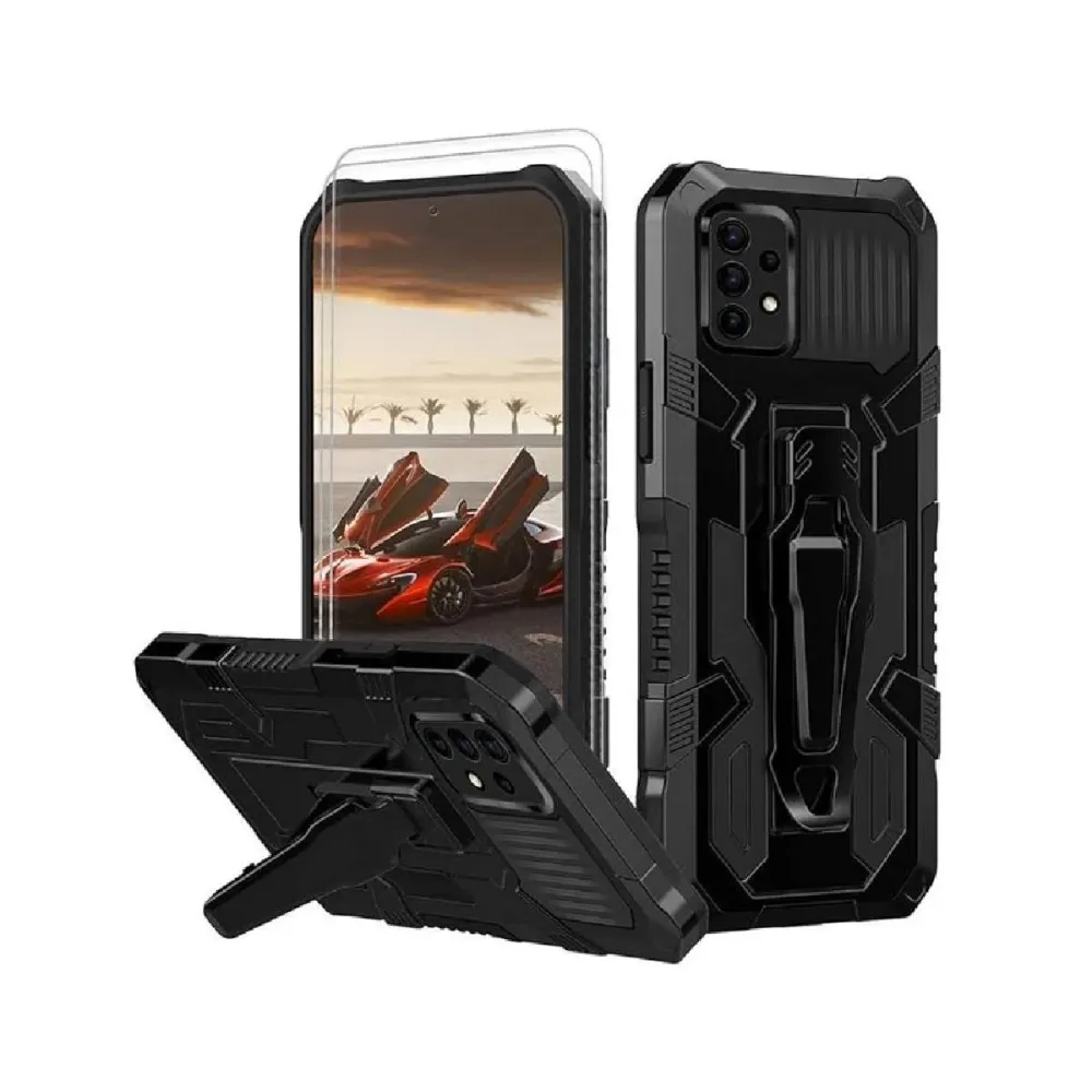 Capa Silicone Anti-Choque Samsung Galaxy A52 5G com anel Preta