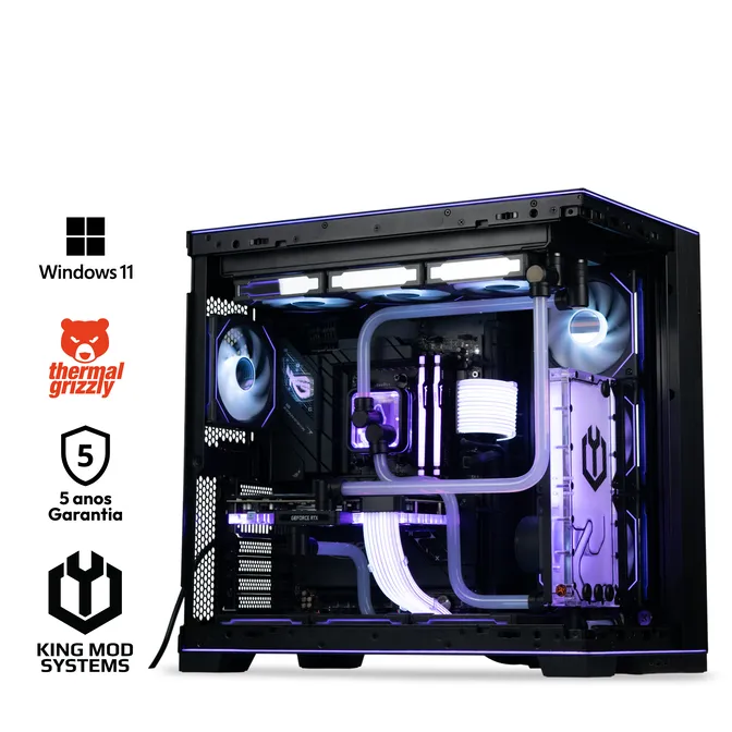 Computador King Mod Liquid-PC Ryzen 7 9800X3D 64GB DDR5 2TB RTX 5080 WiFi W11 V3