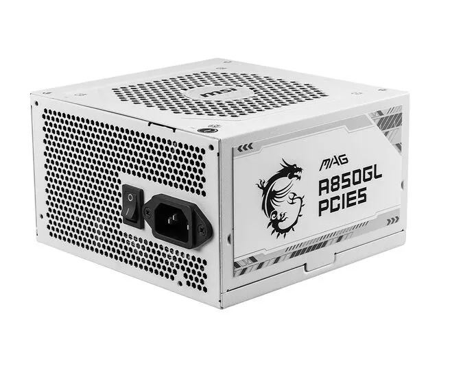 Fonte Modular MSI MAG A850GL 850W 80+ Gold PCIE5 Branca