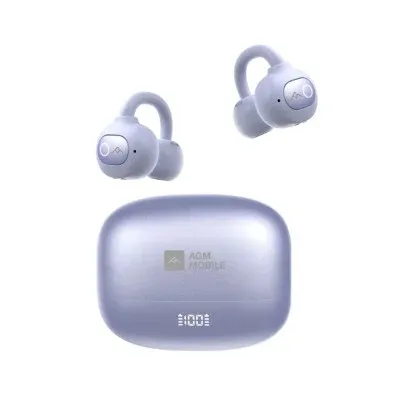 Auriculares bluetooth AGM Open Buds 1 USB-C Roxos