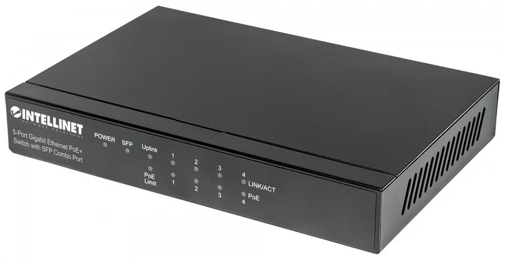 Intellinet 561174 Switch Gigabit 5 portas PoE+ 1SFP 561174