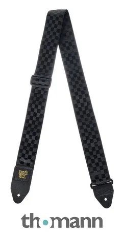 Ernie Ball Black Checkers Jacquard Strap
