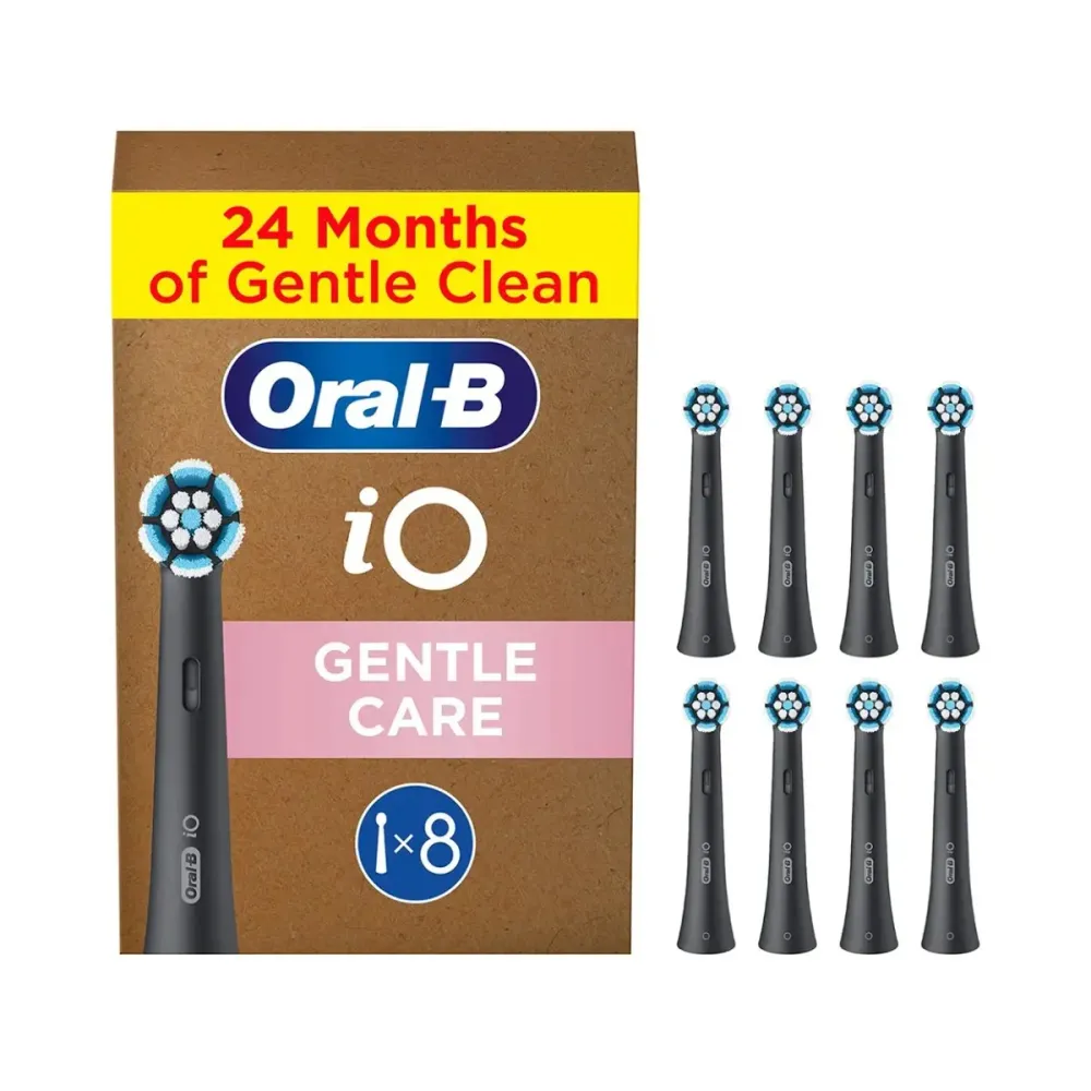 Cabeças de Escova de Dentes Oral-B iO Gentle Care Preto (8 unidades)