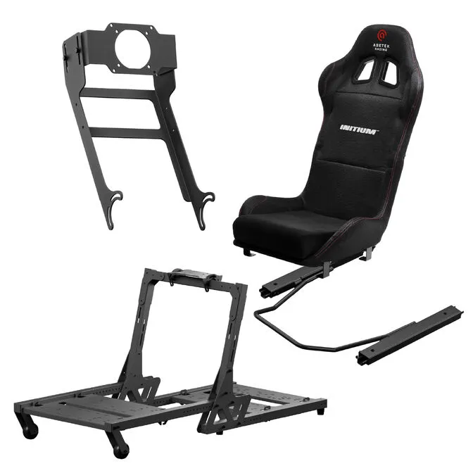 Bundle Asetek SimSports Cockpit + Assento Initium Compact + Suporte Monitor + Slider