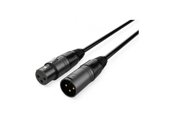 Audibax Pro Cabo DMX 3 Pinos Macho 5m Preto