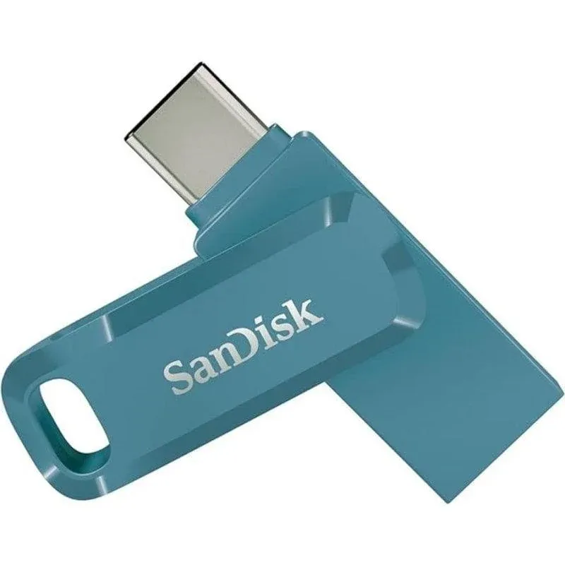 Pen Drive Pen USB SanDisk Ultra Dual Drive Go 128GB USB-C e USB-A Azul