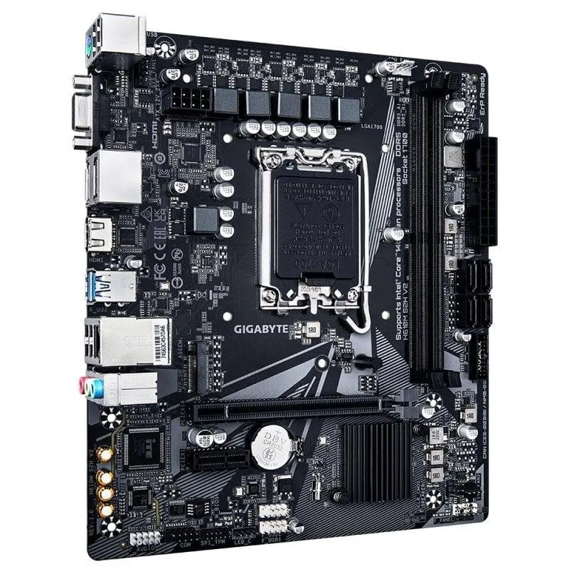 Motherboard Gigabyte H610M S2H V2 H610 LGA1700 DDR5 Micro-ATX M.2 GbE USB3.2