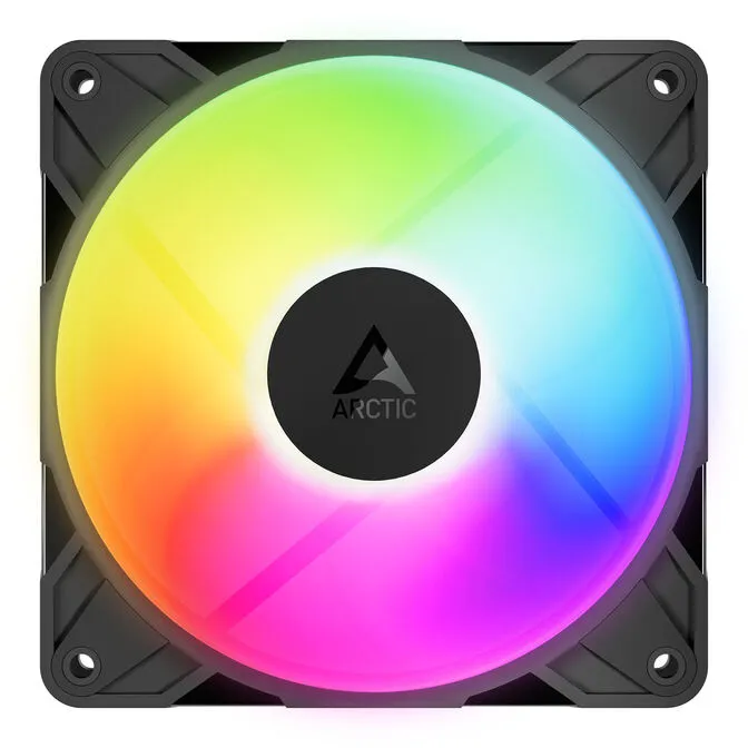 Ventoinha Arctic P12 PRO Reverse PWM PST ARGB 120mm - Preto