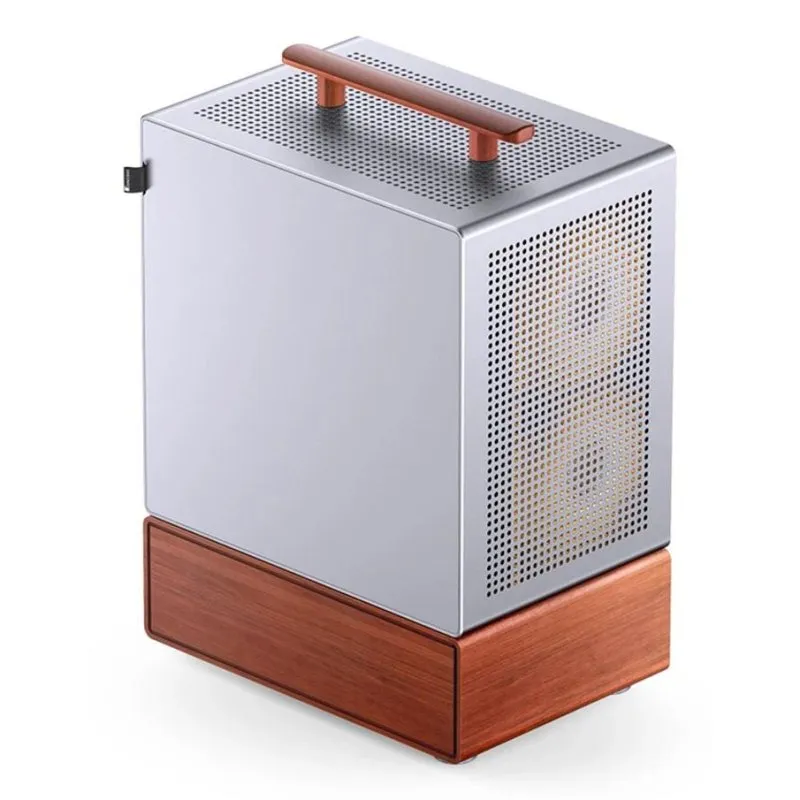 Caixa de Computador Caixa PC Jonsbo T7 Midi Tower Madeira Alumínio ITX mATX Janela