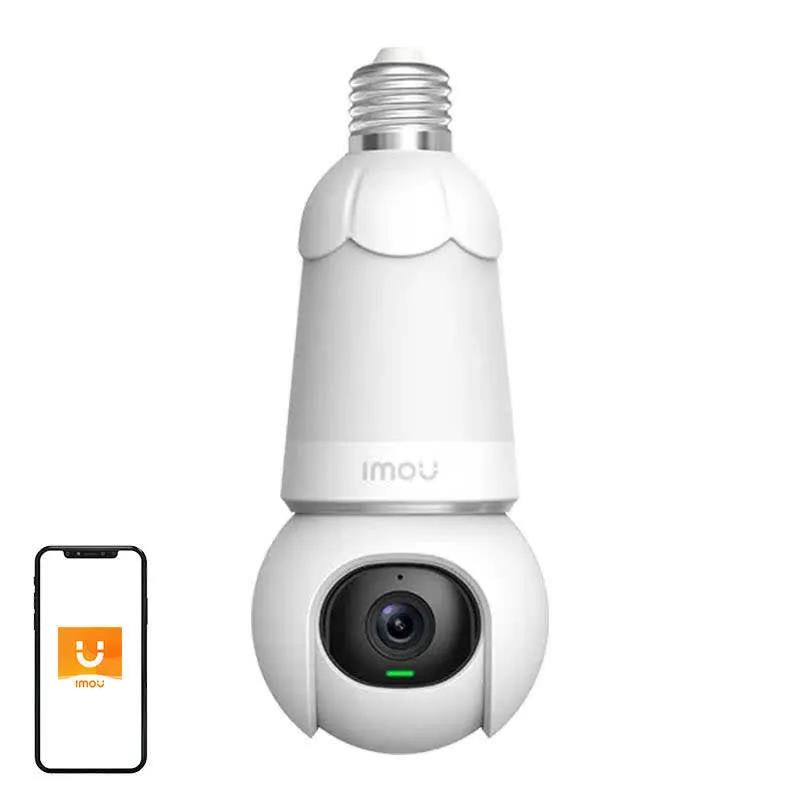 Câmara de Vigilância IP Exterior WiFi Bulb Cam 5MP c/ Lâmpada (Branco) - IMOU